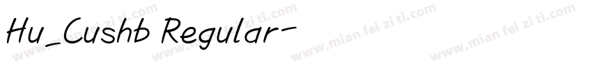 Hu_Cushb Regular字体转换